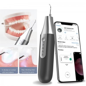 Linkable Wi Fi Viditelný ultrazvukový čistič zubů - Dentální čisticí sada pro dospělé dentální dentální plak, aplikace pro iPhone a Android